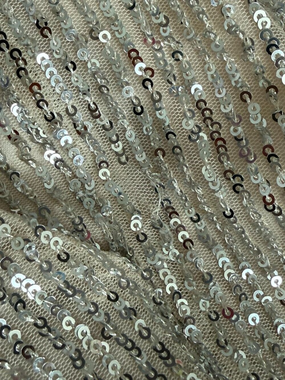 Loft Sequin Jogger Pants Cream Womens Pants Sz Medium Holiday Party Dressy - Picture 10 of 10